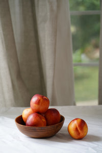 Teak wood bowl handmade in Indonesia small size 7" x 2.3"