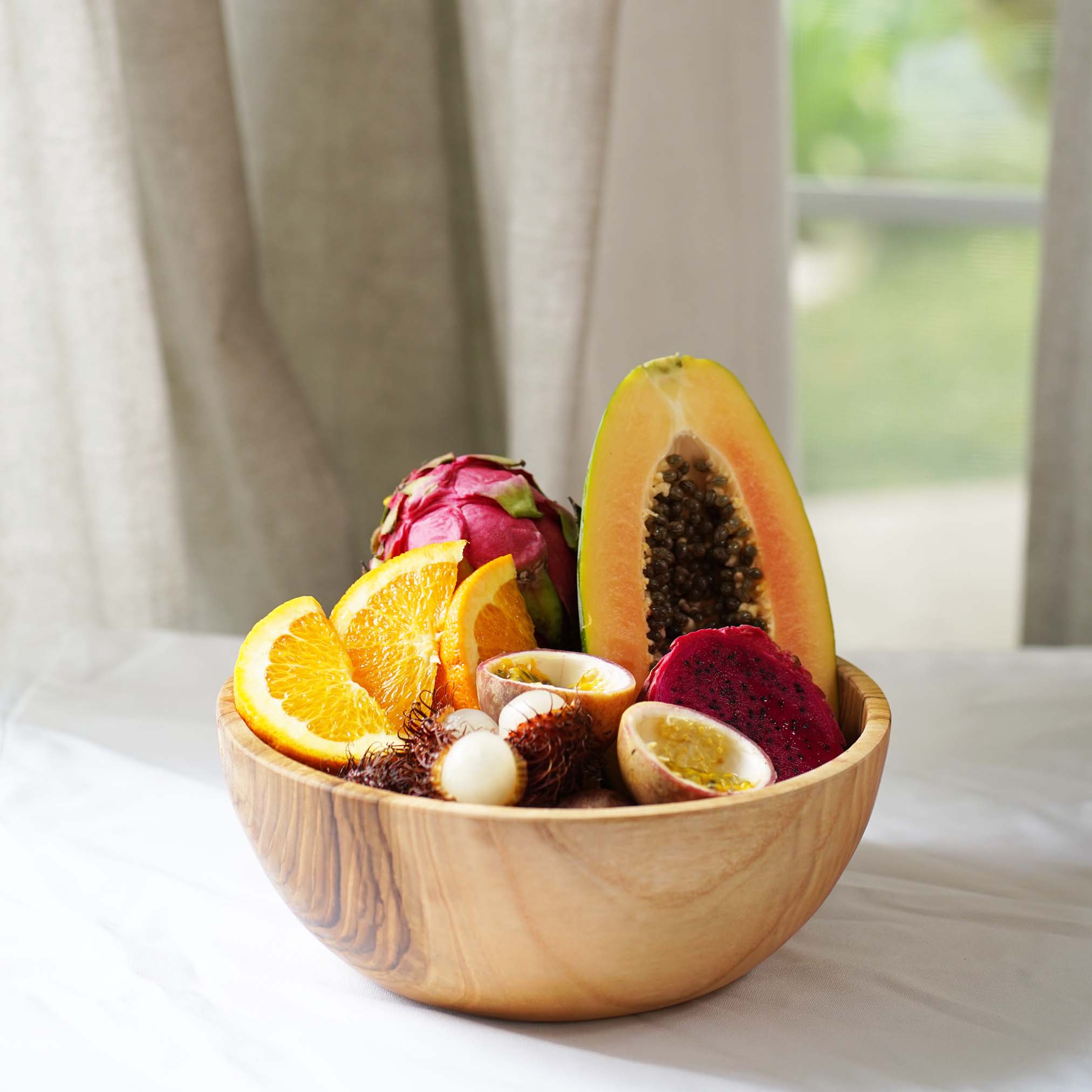 Teak wood bowl handmade in Indonesia medium size 10