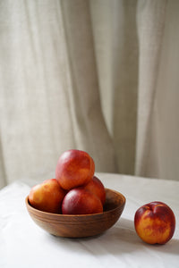 Teak wood bowl handmade in Indonesia small size 7" x 2.3"