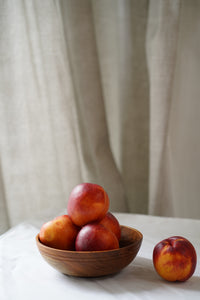 Teak wood bowl handmade in Indonesia small size 7" x 2.3"