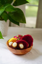 Load image into Gallery viewer, Mahogany wood bowl handmade in Indonesia small size 7.25&quot; x 2.3&quot;