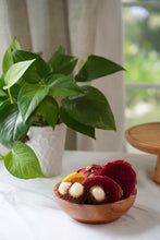 Load image into Gallery viewer, Mahogany wood bowl handmade in Indonesia small size 7.25&quot; x 2.3&quot;