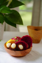 Load image into Gallery viewer, Mahogany wood bowl handmade in Indonesia small size 7.25&quot; x 2.3&quot;