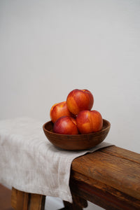 Teak wood bowl handmade in Indonesia small size 7" x 2.3"