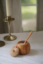 Load image into Gallery viewer, Small Teak Wood Seasoning Bowl with Spoon