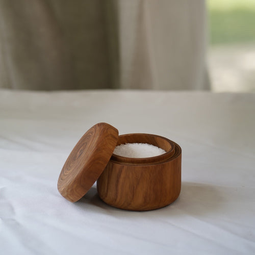 Kasih Coop Small Teak Wood Seasoning Bowl