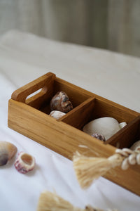 Teak Wood Rectangle Sugar Tray large
