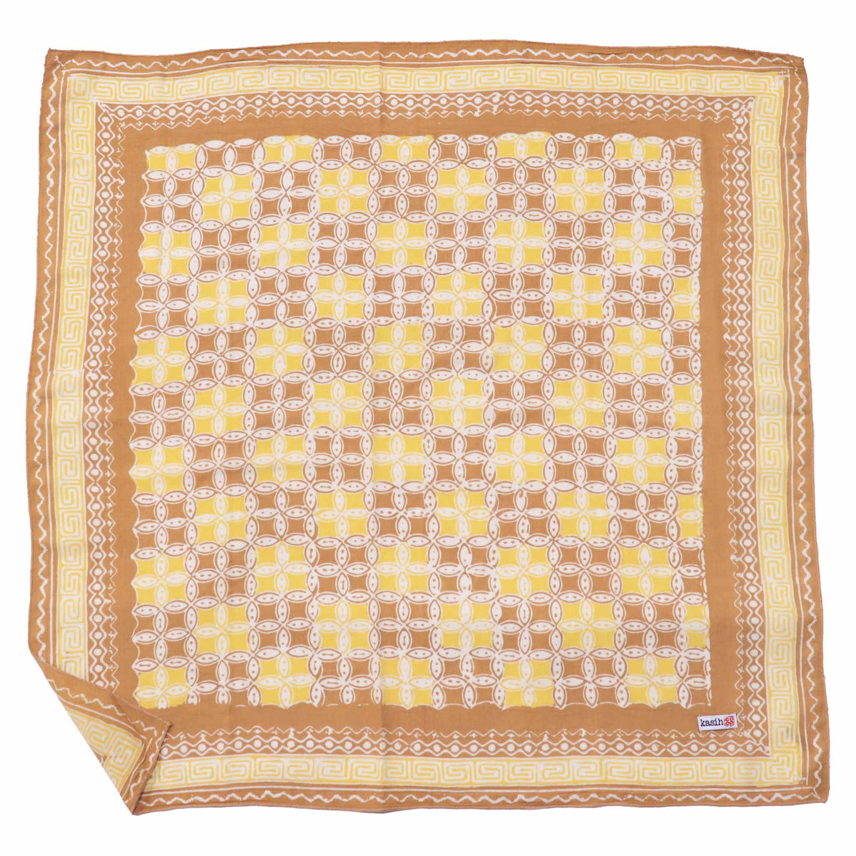 Kawung batik cotton bandana