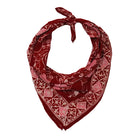 Red patterned bandana on a white background