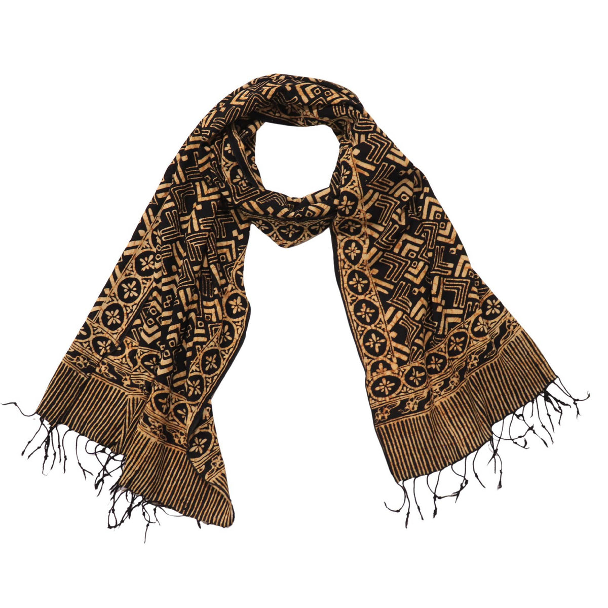 Arrow batik cotton scarf