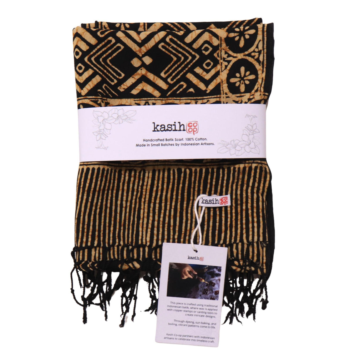 Arrow batik cotton scarf