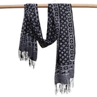 Black Mirage batik cotton scarf
