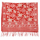 Fiery Flora batik cotton scarf