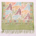 Tropical Tapestry green batik cotton scarf