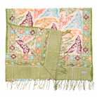 Tropical Tapestry green batik cotton scarf
