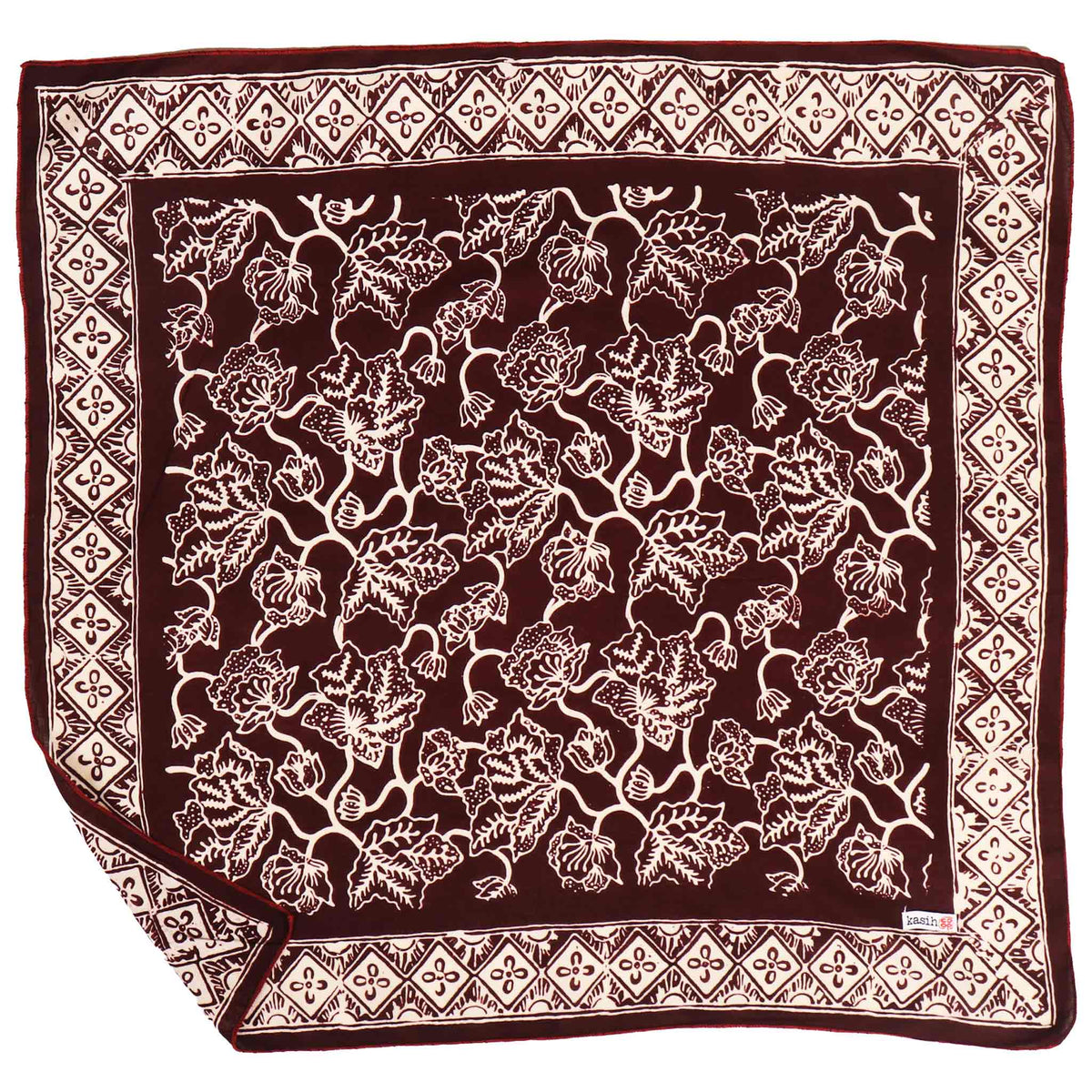 Sunrise, Plum batik cotton bandana