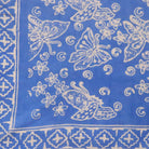 Azure Butterflies batik cotton bandana, blue periwinkle