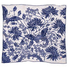 Lotus Blossom in indigo white batik cotton bandana