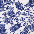 Lotus Blossom in indigo white batik cotton bandana