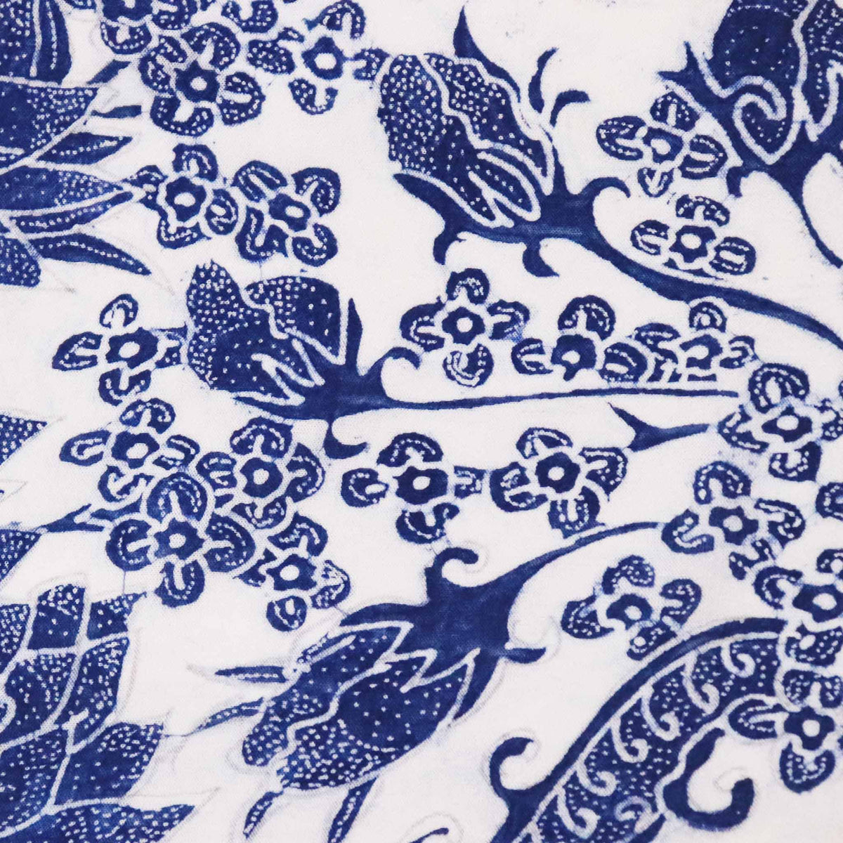 Lotus Blossom in indigo white batik cotton bandana