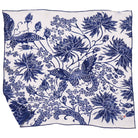 Lotus Blossom in indigo white batik cotton bandana