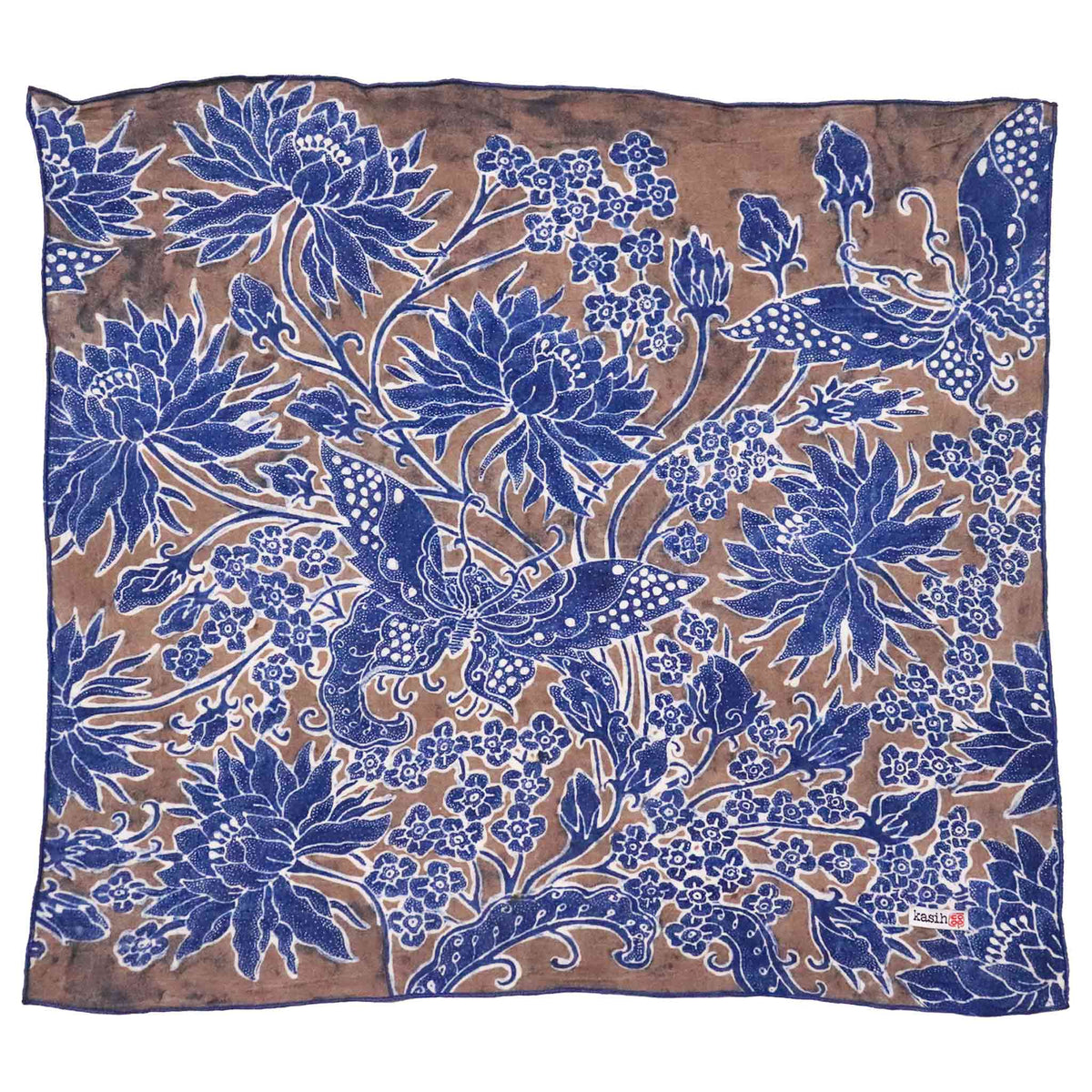 Lotus Blossom batik cotton bandana