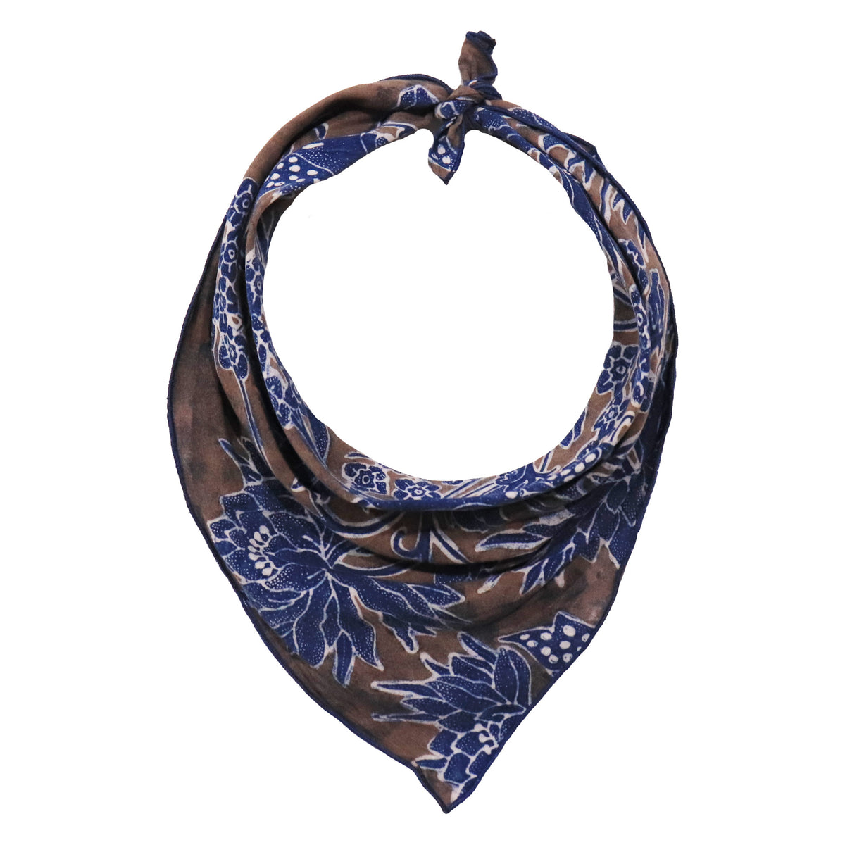 Lotus Blossom batik cotton bandana