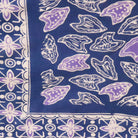 Blue Leaves batik cotton bandana