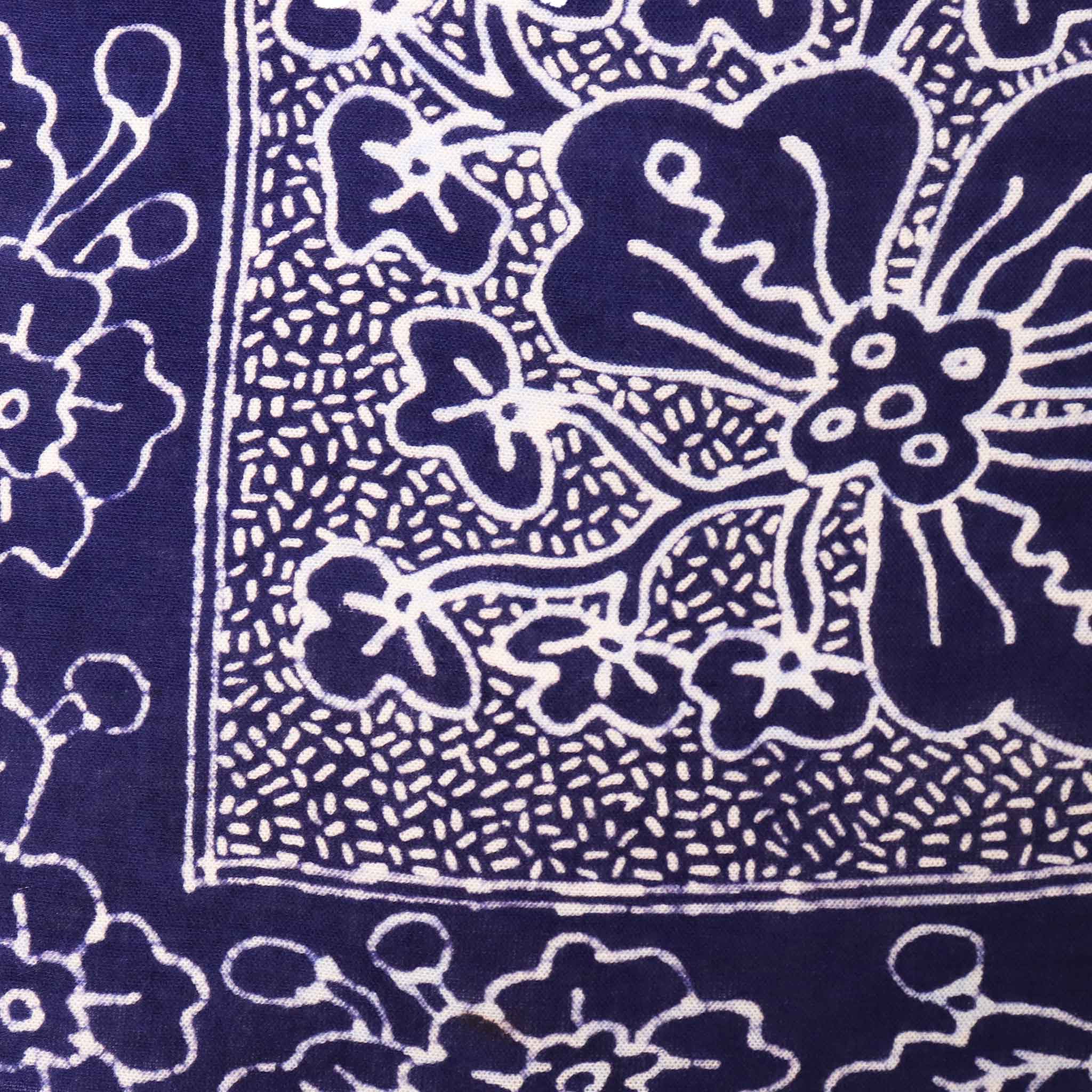Fully Hand Drawn Indigo Botanically Dyed Batik Tulis Bandana