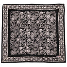 Machete and Flower Petals, in Black and White batik cotton bandana