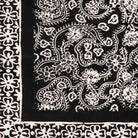 Machete and Flower Petals, in Black and White batik cotton bandana