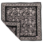 Machete and Flower Petals, in Black and White batik cotton bandana
