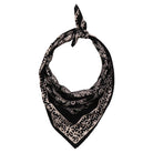 Machete and Flower Petals, in Black and White batik cotton bandana