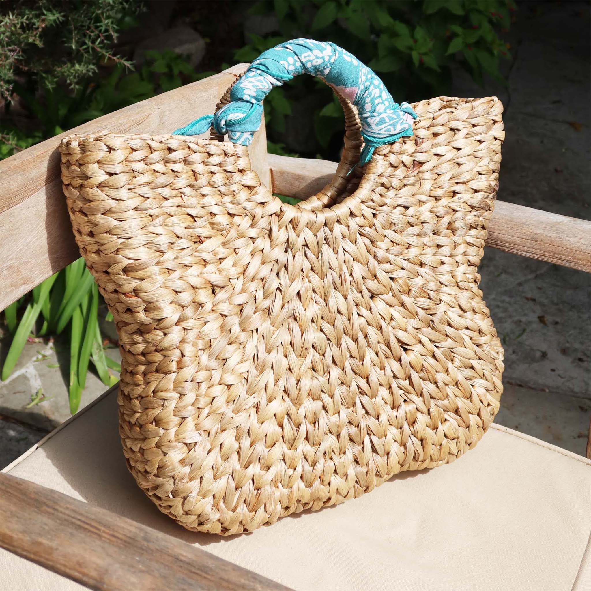 Handbag Water Hyacinth Butterfly Shape Medium Size Handwoven Natural Eco friendly Bag Shoulder Bag