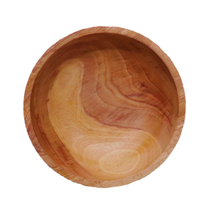 Mahogany wood bowl handmade in Indonesia small size 7.25" x 2.3"