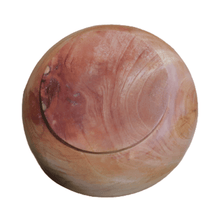 Load image into Gallery viewer, Mahogany wood bowl handmade in Indonesia small size 7.25&quot; x 2.3&quot;
