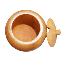 Load image into Gallery viewer, Small Teak Wood Seasoning Bowl with Spoon