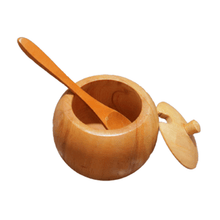 Load image into Gallery viewer, Small Teak Wood Seasoning Bowl with Spoon