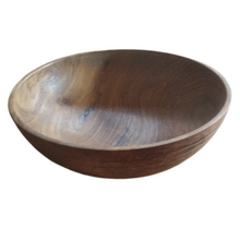 Load image into Gallery viewer, Teak wood bowl handmade in Indonesia small size 7&quot; x 2.3&quot;