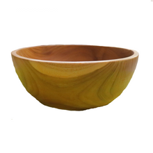 Load image into Gallery viewer, Teak wood bowl handmade in Indonesia medium size 10&quot; x 4&quot;
