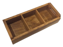 Load image into Gallery viewer, Teak Wood Rectangle Sugar Tray large