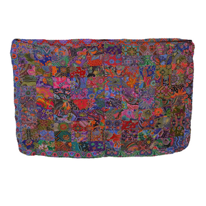 Handmade Reversible Printed Batik Quilt Blanket / Throw - TR0072.1 - Size 55"x87"