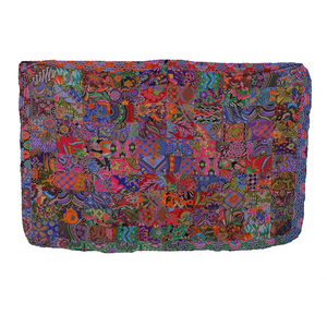 Handmade Reversible Printed Batik Quilt Blanket / Throw - TR0072.1 - Size 55"x87"
