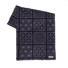 Load image into Gallery viewer, Batik Bandana - Sashiko black, thick 100% cotton, hand dyed hand printed