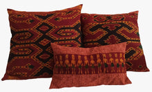 Load image into Gallery viewer, Ikat Pillow Cover, Red. Cover Only with No Insert. 24inches x 24inches