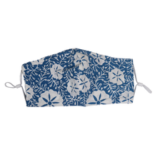 Load image into Gallery viewer, Hand Dyed Indonesia Batik Face Mask Three Layers 100% Cotton with Nose Wire Filter Pocket Soft Elastic Band