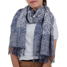 Load image into Gallery viewer, Batik Gili Face Covering &amp; Scarf Set - Stone