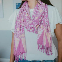Load image into Gallery viewer, Handmade Batik Scarf - Cotton - Plumeria