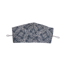 Load image into Gallery viewer, Hand Dyed Indonesia Batik Face Mask Three Layers 100% Cotton with Nose Wire Filter Pocket Soft Elastic Band Gray Padi Oats