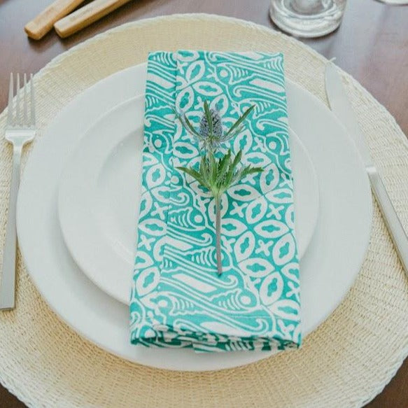Batik Cloth Napkin Set of Four - Royalty